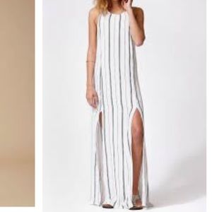 Faithfull The Brand “Mirror Door” Halter Maxi Dress